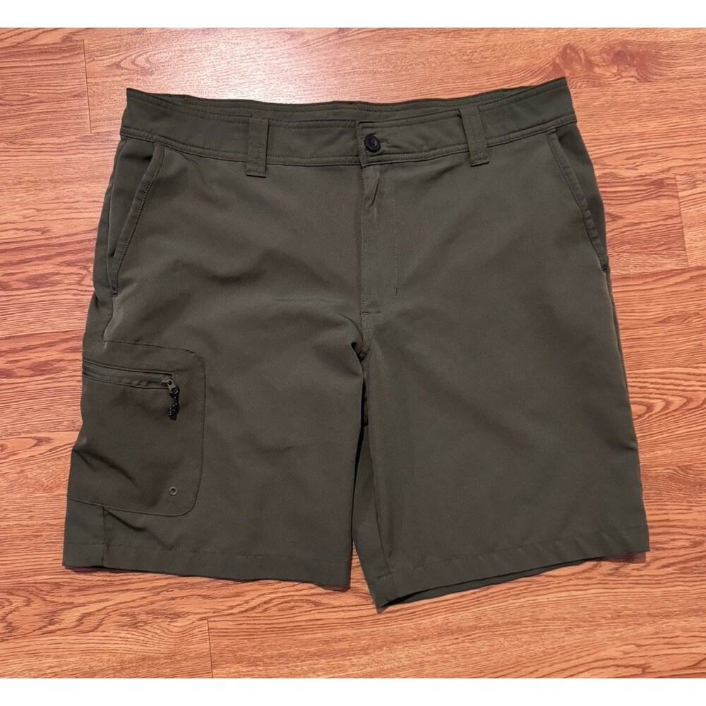 Magellan Outdoors Olive Green Water-Repellent Fish Gear Shorts Men's Sz 34 READ